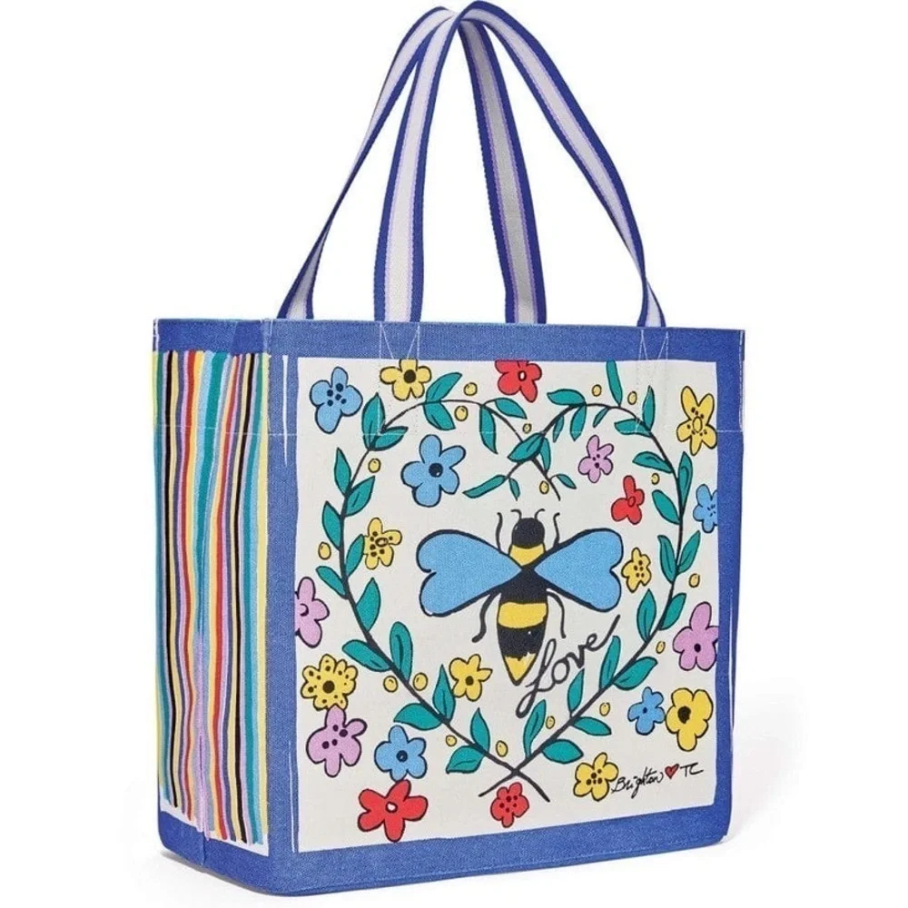 Brighton you warm my heart bee canvas tote bag